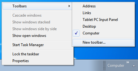 Taskbar in Windows 7