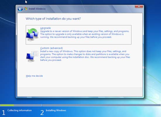 Upgrade Vista to Windows 7