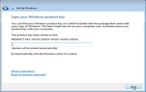 Windows 7 Activation