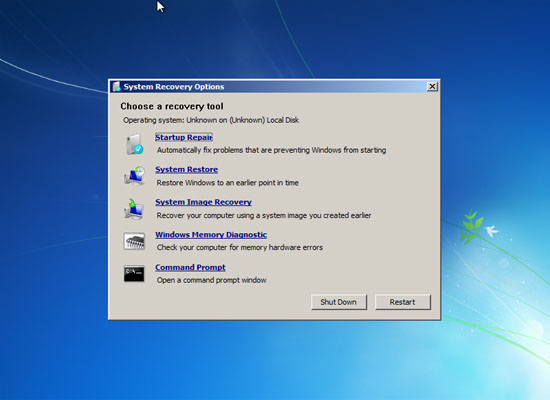 Windows 7 System Repair Disc